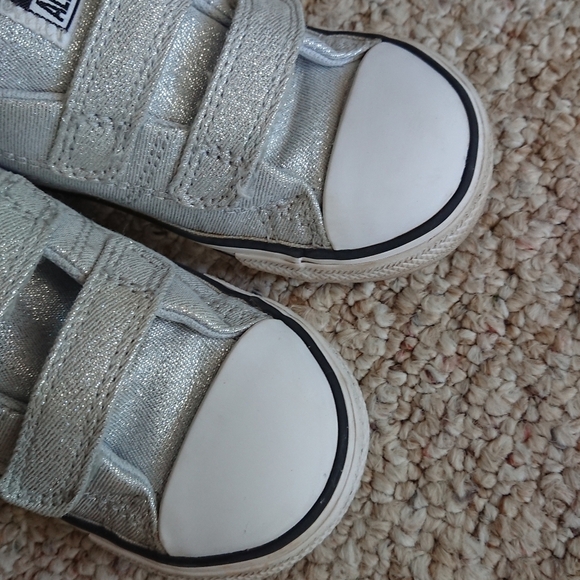 Converse Chuck Taylor All Star sneakers sparkly gray size 9 - Picture 6 of 14